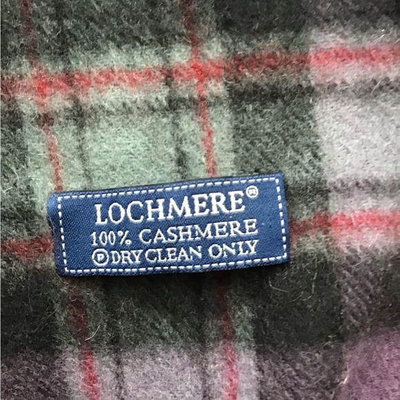 Mens Lochmere 100% Cashmere Plaid Scarf - Picture 2 of 2